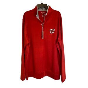 ANTIGUA WASHINGTON NATIONAL MEN'S RED 1/4" ZIP PULLOVER JACKET SZ XXL NWT